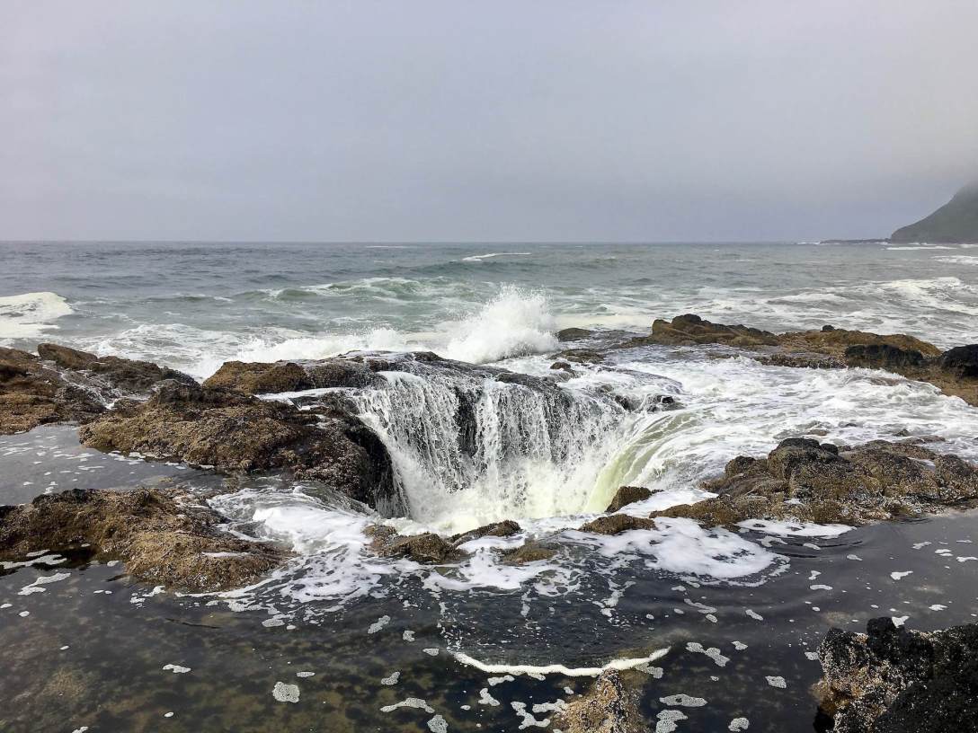Thor's Well at Cape Perpetua Scenic Area Oregon Coast Highway 101