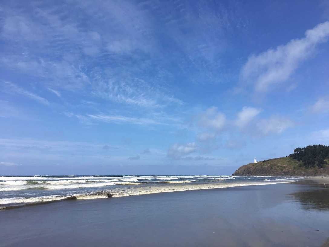 View of North Head Lighthouse from Benson Beach Cape Disappointment State Park Washington