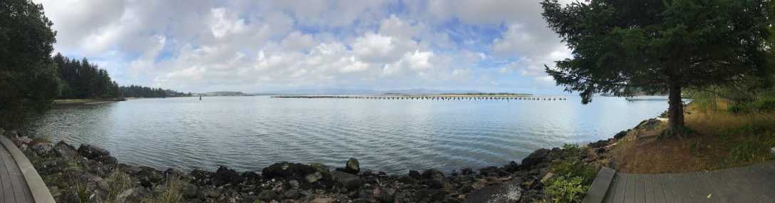 Confluence of Columbia River and Pacific Ocean Cape Disappointment State Park Washington