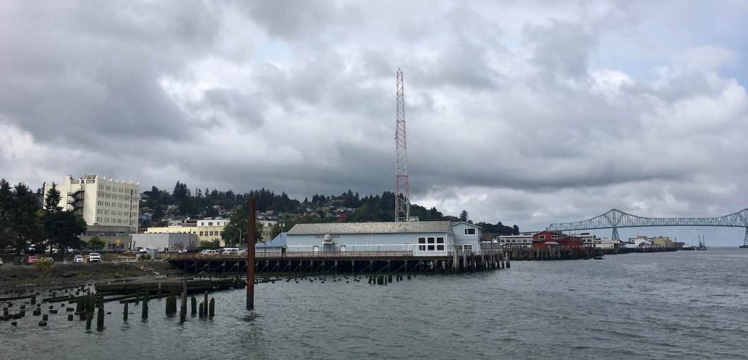 Astoria Oregon waterfront working fishing village on the Columbia River