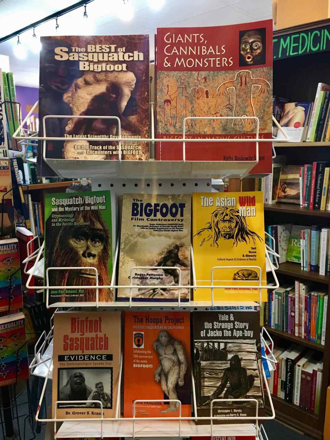 Bigfoot Sasquatch Astoria Oregon bookstore