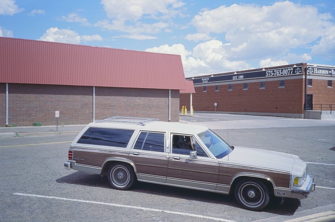 Expired Kodak Elite Chrome 35mm expired film photograph: Sweet vintage Station Wagon in Clovis, New Mexico