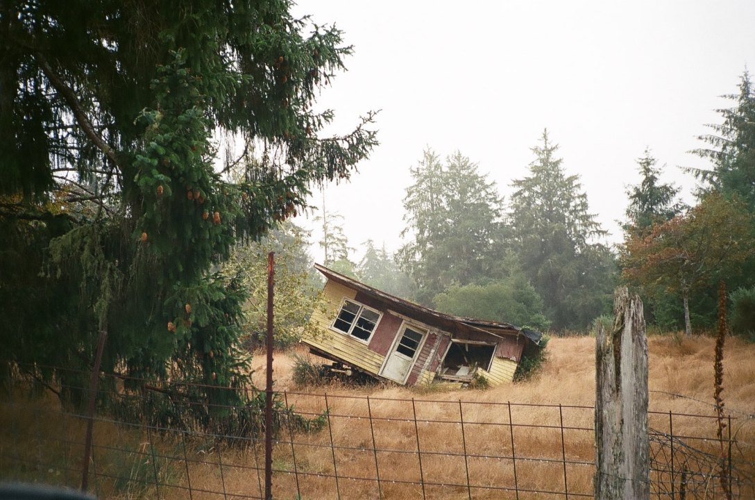 35mm film - House in decay, Oysterville Washington