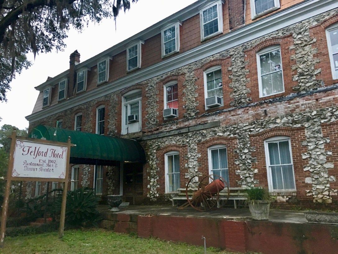 Historic Telford Hotel in White Springs, Florida Closed