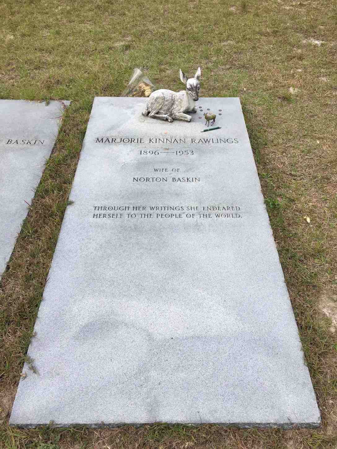 In tribute, at Marjorie Kinnan Rawlings Gravesite in Island Grove. Florida