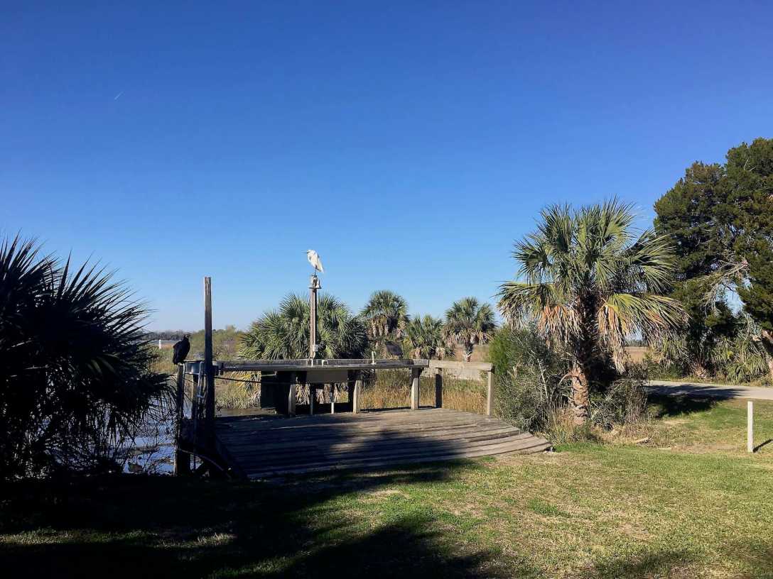 Fish cleaning station at Shell Mound campground Levy County park Cedar Key