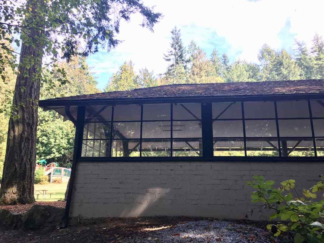 Pavilion at Larrabee State Park in Bellingham, Washington