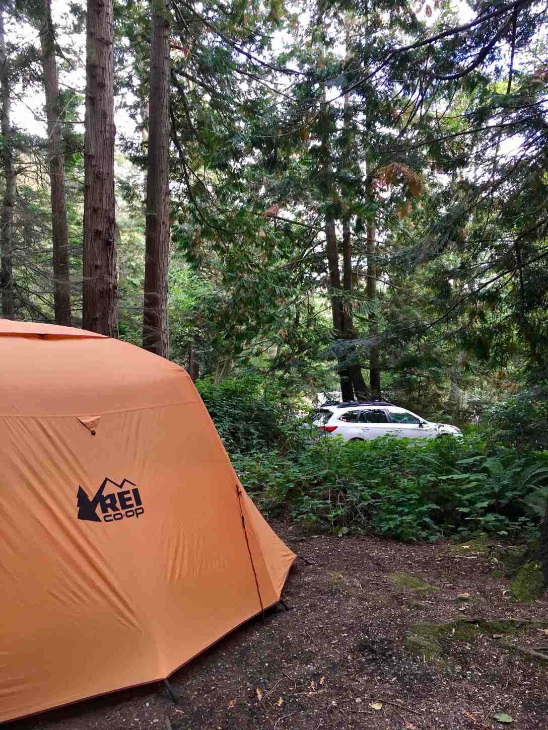 Campground at Larrabee State Park in Bellingham, Washington