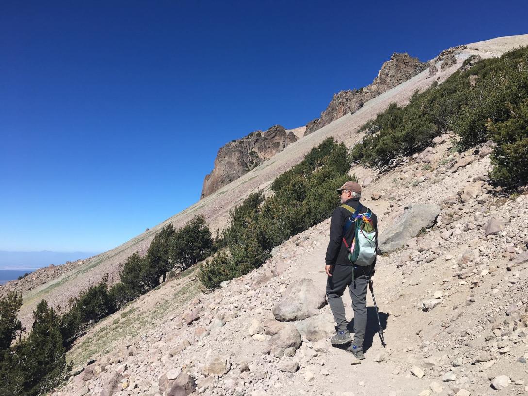 gear review hiking Lassen Peak at Lassen Volcanic National Park with Cotopaxi Luzon 18L daypack backpack