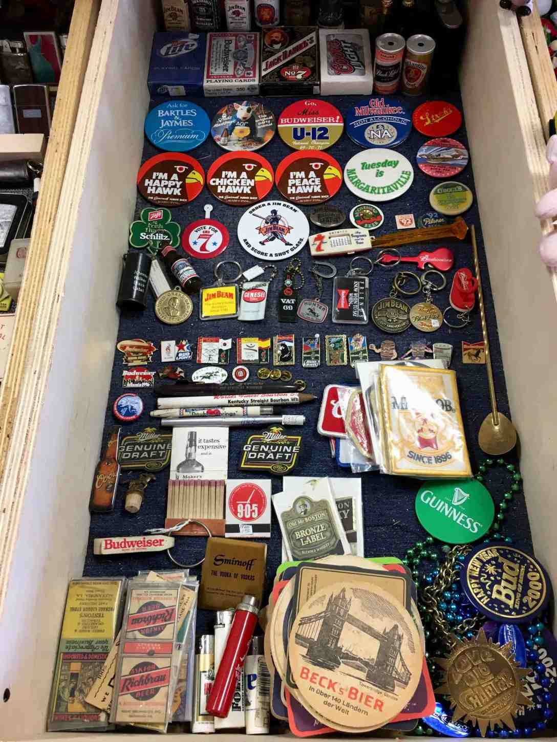 Thousands of great tiny items at this indoor booth at the Nashville Flea Market