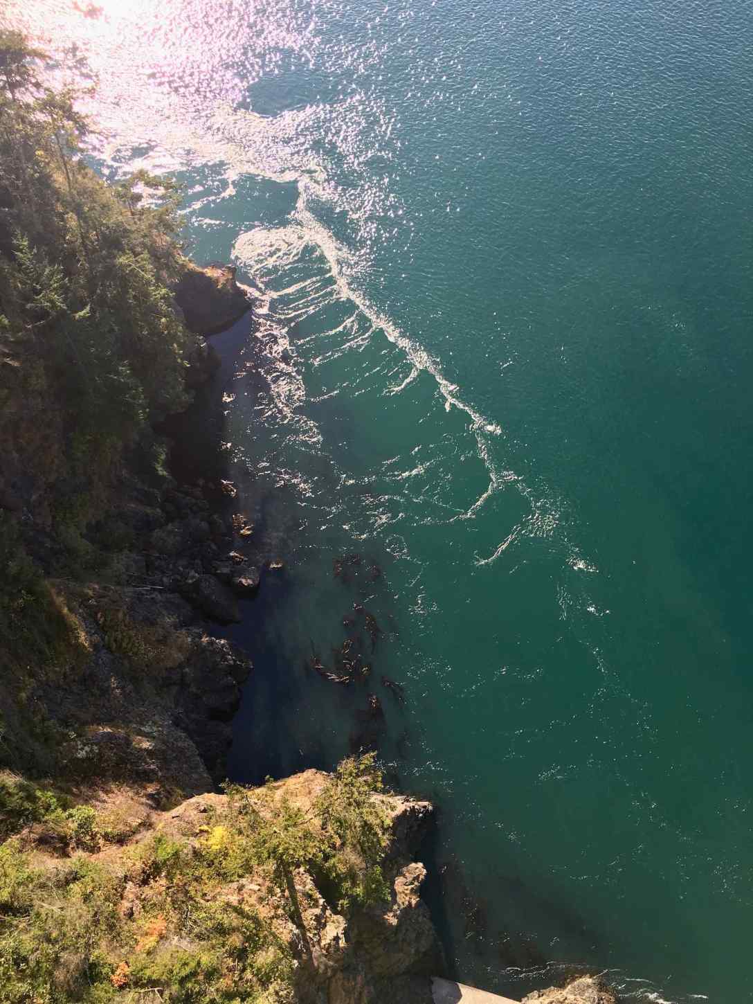 177 feet down to the water - Deception Pass Bridge, State Park Washington