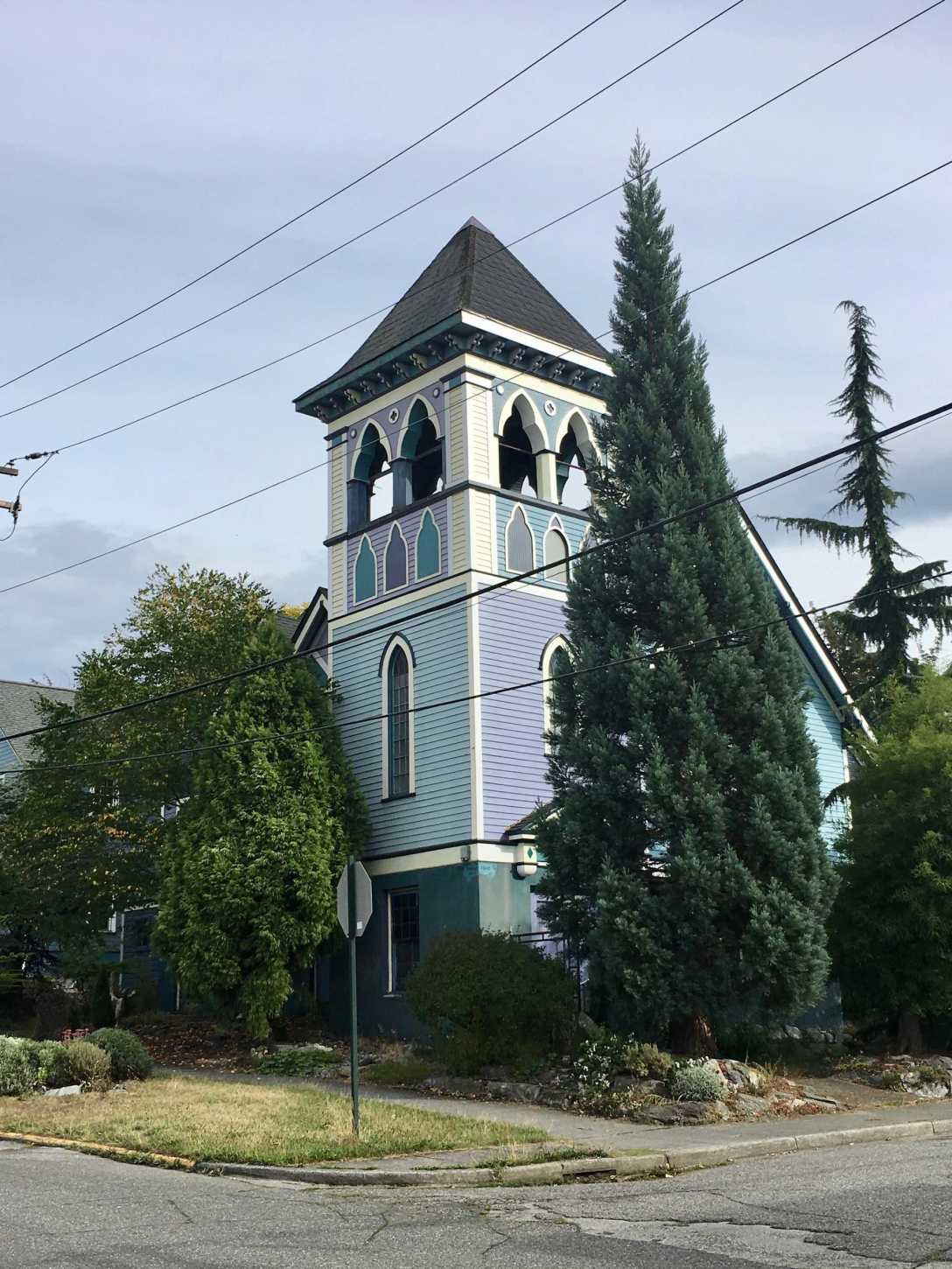 Colorful historic Bellingham, Washington church