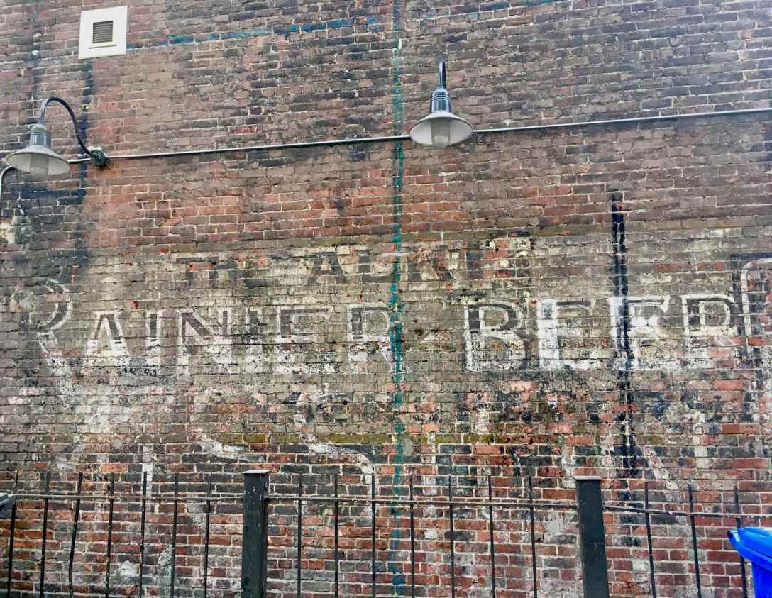 Old Ranier Beer Mural in Seattle's Pioneer Square