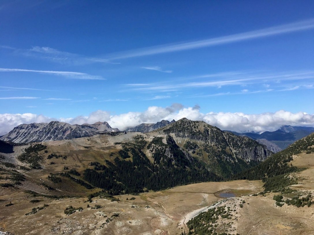 Looking back toward Frozen Lake Mount Rainier National Park