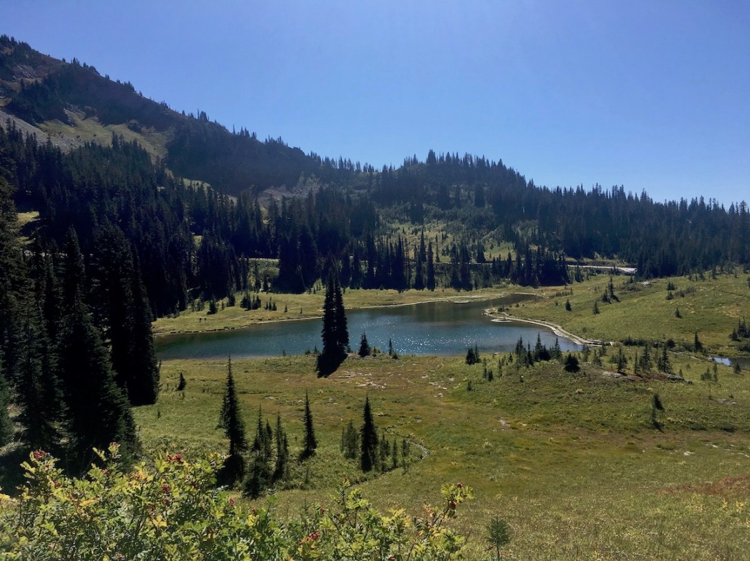 Tipsoo Lake along the Naches Peak loop trail in Mount Rainier National Park