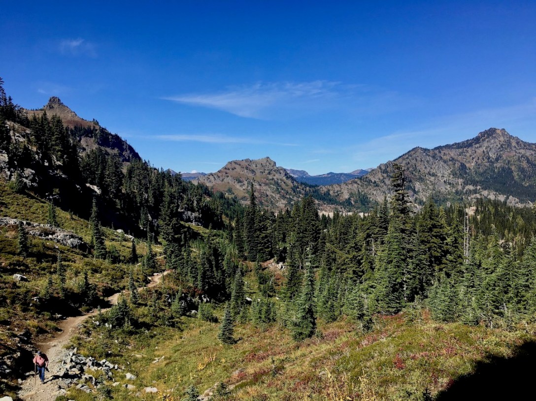 Looking Westward down the Naches Peak loop trail in Okanogan-Wenatchee National Forest