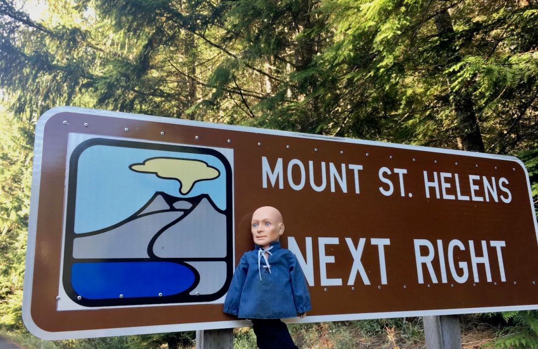 Hugo at Mount St. Helens National Volcanic Monument