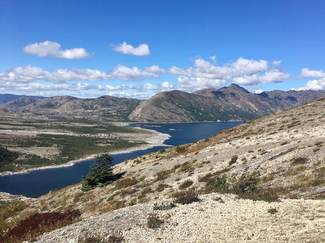 View of Spirit Lake from Windy Ridge at Mount St. Helens National Volcanic Monument