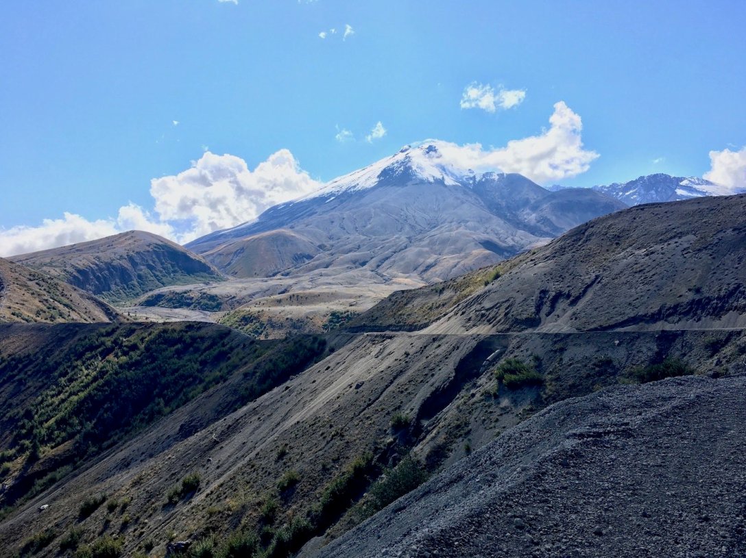 Mountainside Trail #207 running through the blast zone at Mount St. Helens National Volcanic Monument