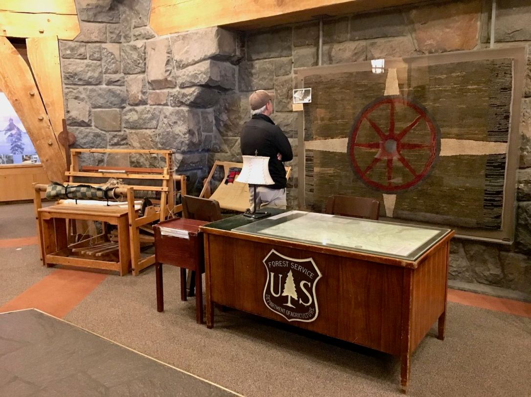 Interior of Timberline Lodge on Mt. Hood, Oregon