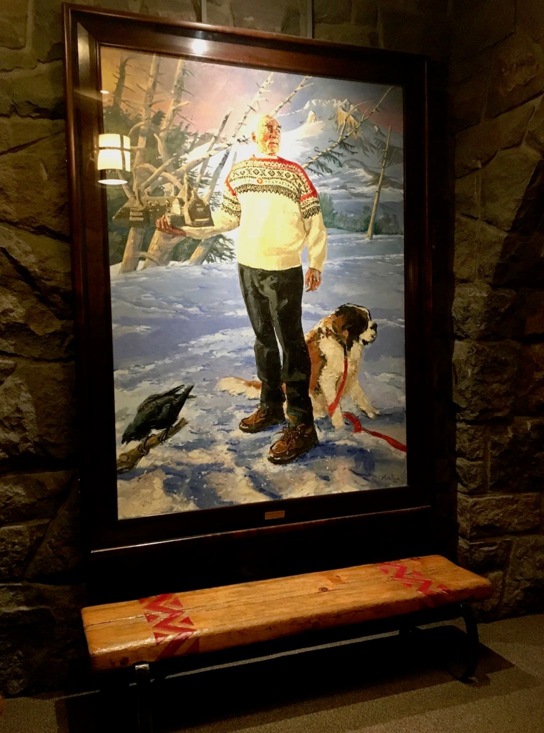 Interior of Timberline Lodge on Mt. Hood, Oregon