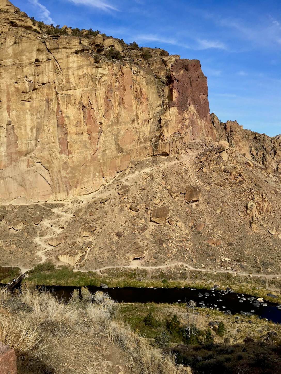 Misery Ridge Trail switchbacks in Smith Rock State Park, Oregon