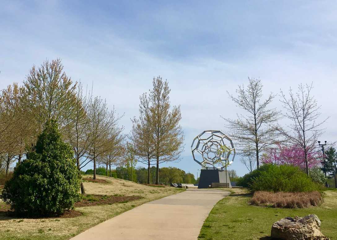 Buckyball by Leo Villareal at Crystal Bridges Museum in Bentonville, Arkansas