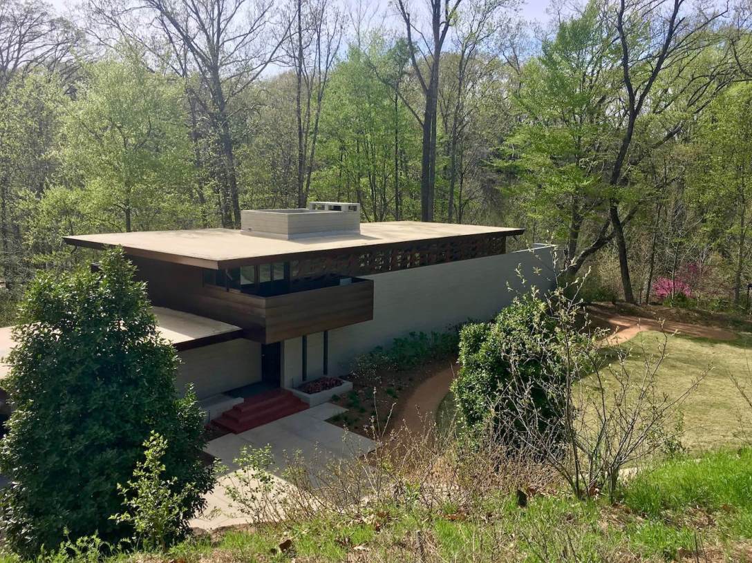 Frank Lloyd Wright's Bachman-Wilson House at Crystal Bridges Museum in Bentonville, Arkansas