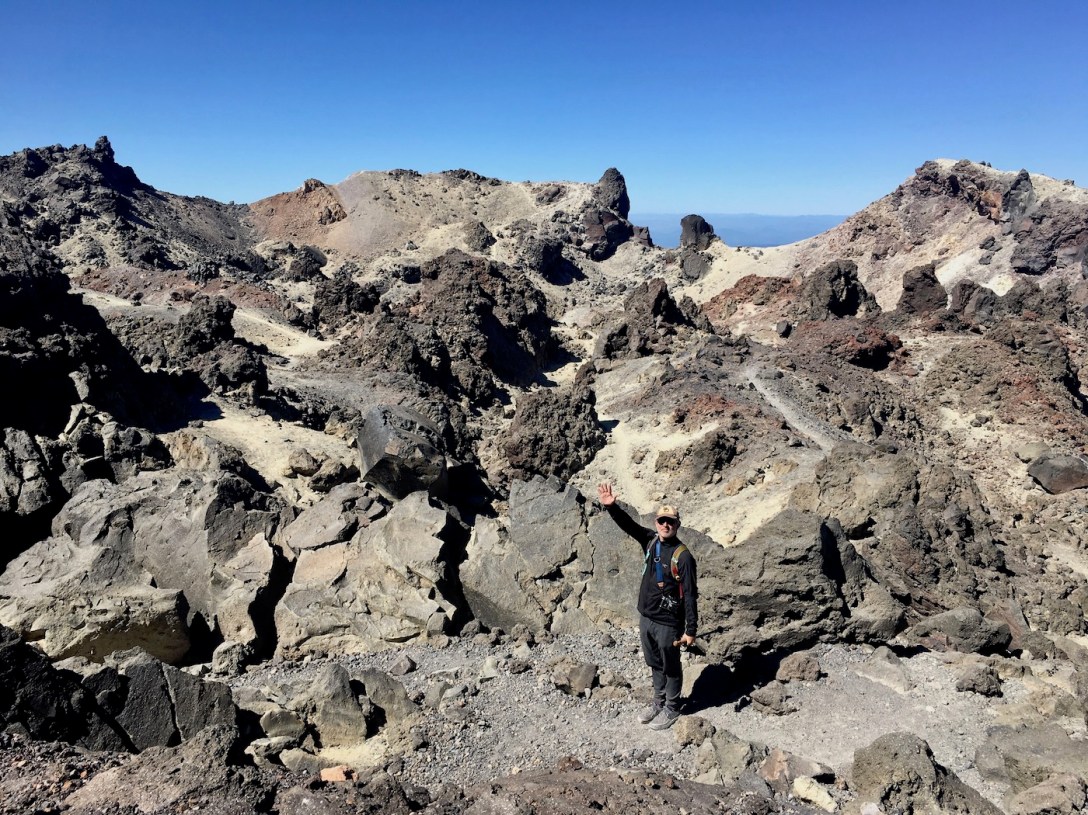 Hiking in the Lassen Peak caldera in Lassen Volcanic National Park
