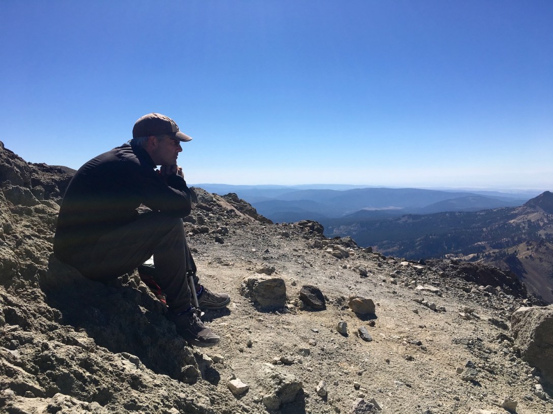 View from rim of the Lassen Peak caldera in Lassen Volcanic National Park