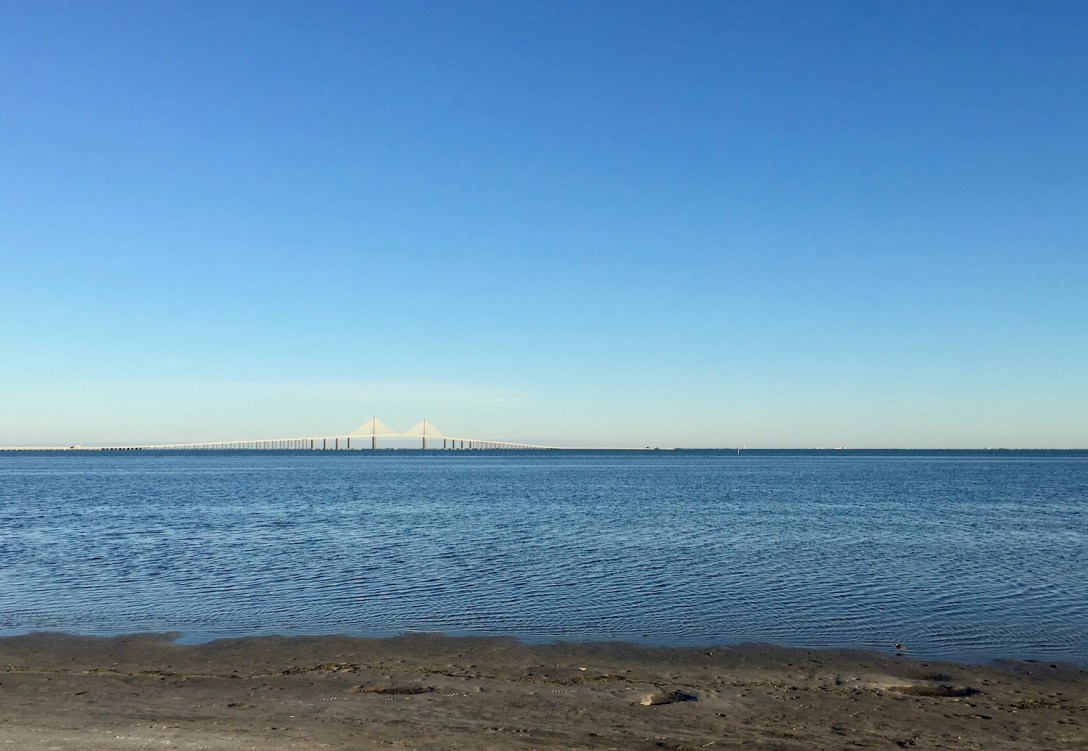 Sunshine Skyway Bridge view from Fort De Soto Park