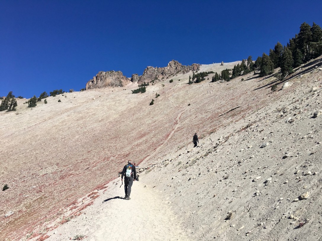 Setting off on the Lassen Peak trail in Lassen Volcanic National Park
