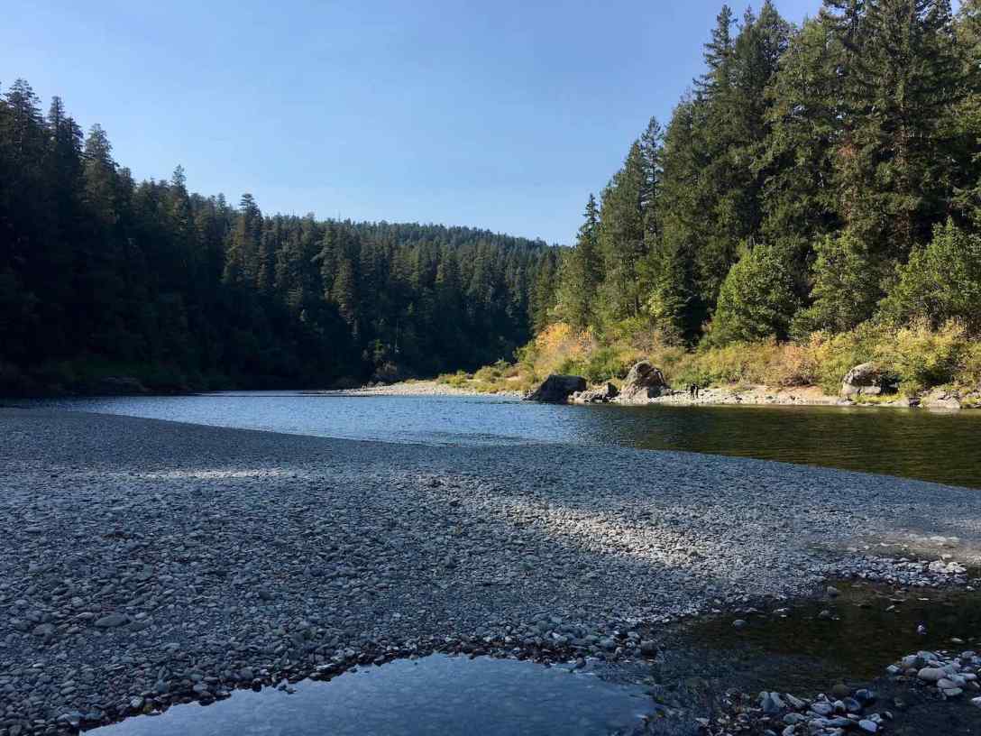 The Smith River runs through Jedediah Smith Redwoods State Park