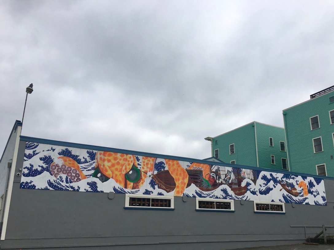 Octopus mural near the waterfront in downtown Eureka California