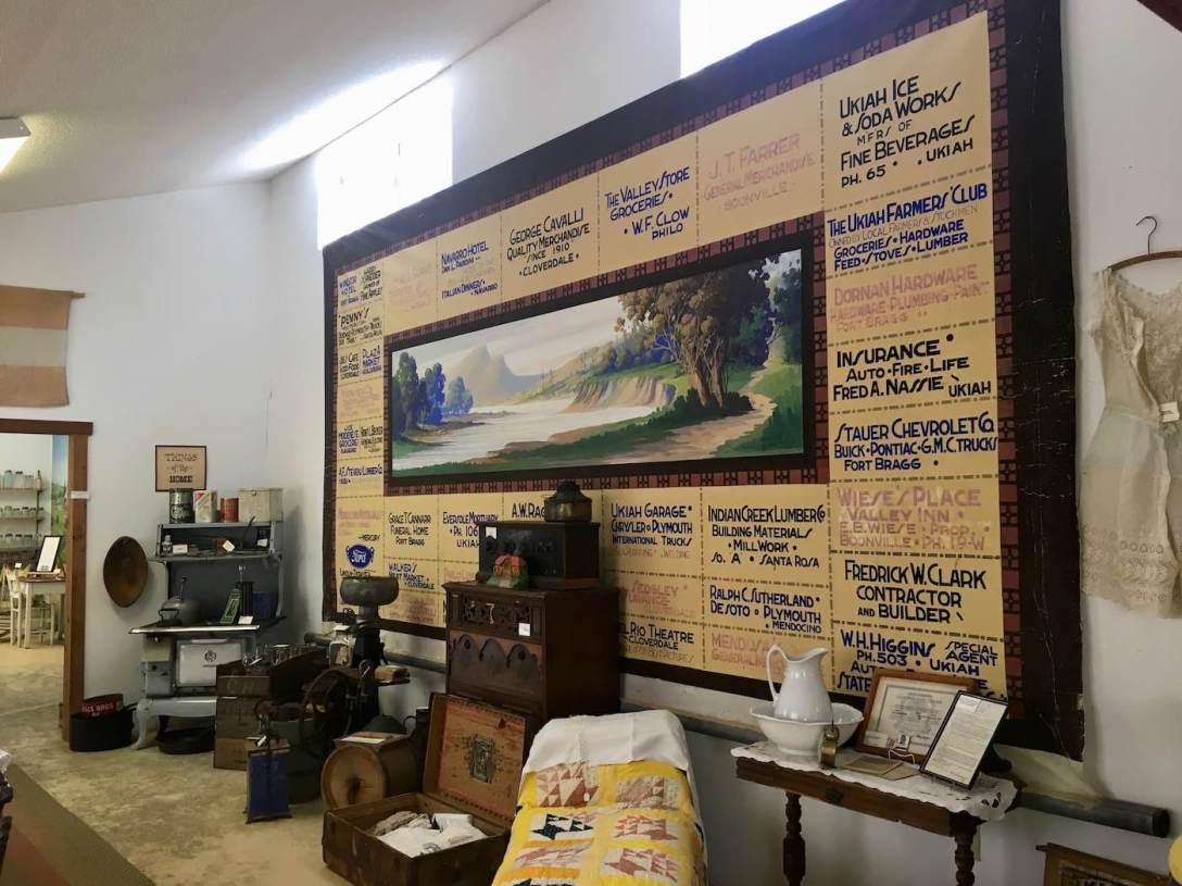 Exhibit at the Anderson Valley Historical Society museum in Boonville, California