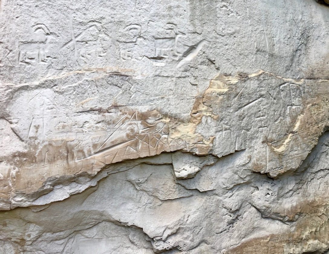 Petroglyphs in El Morro National Monument