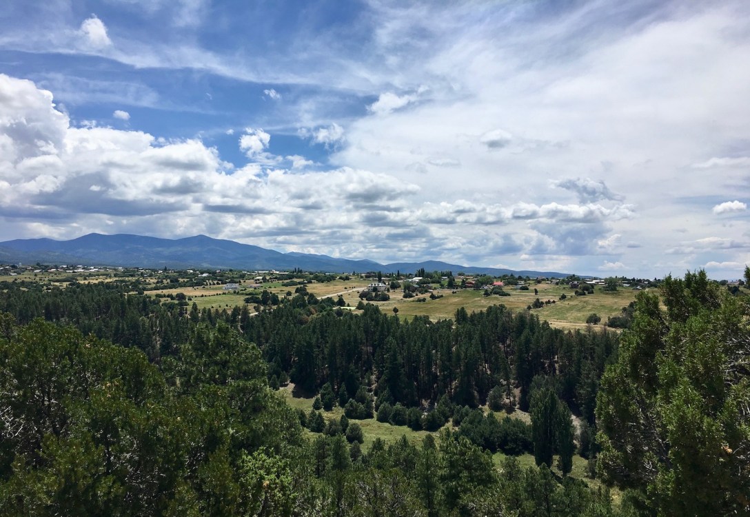 Overlooking the town of Truchas in the Sangre de Christo Mountains on the high road between Taos and Santa Fe