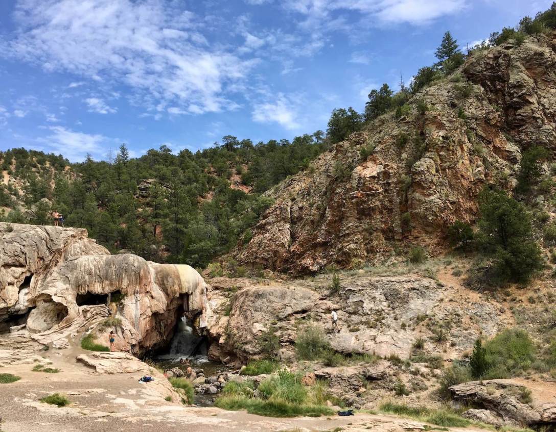 Soda Dam geological formation in Santa Fe National Forest near Jemez Springs