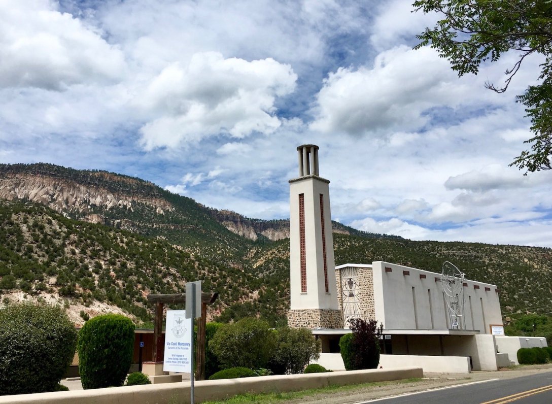 Mid century Via Coeli Monestary in Jemez Springs, New Mexico